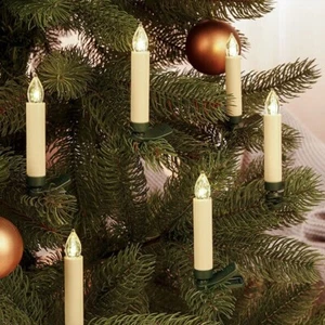 HI 76601 Kabellose LED Weihnachtskerzen 10 Stück mit Fernbedienung + Timer - Bild 1 von 5
