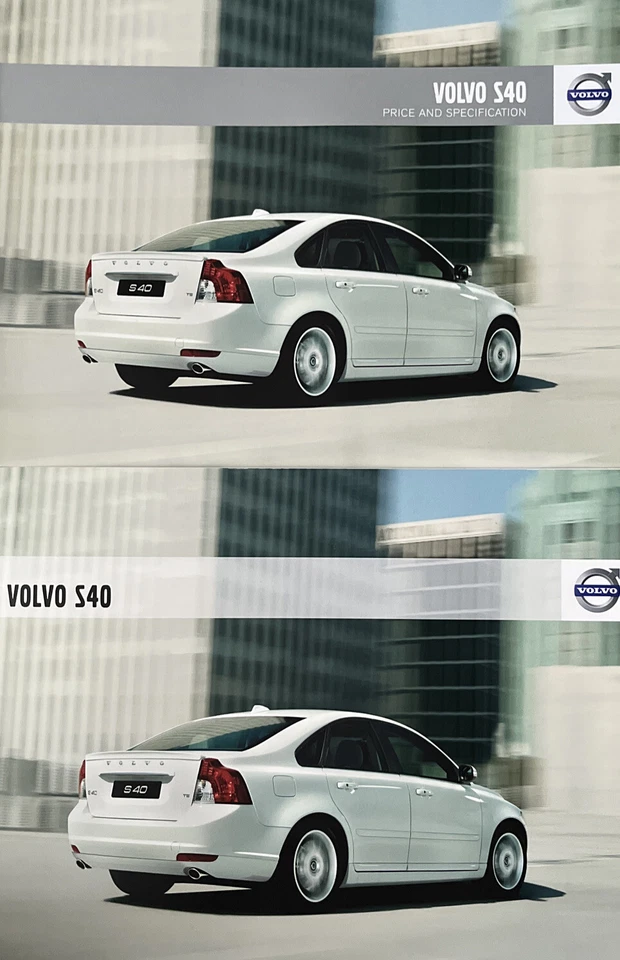 Volvo S40 2008/2009 UK Brochure & Price List T5 D5 2.0D S SE Lux R Design Sport - Image 1 of 4