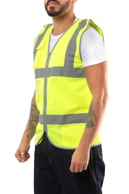 Kolossus  Hi-Vis Safety Vest Frontal Pockets Cool Dry Mesh Back Class 2 - Image 1 of 3