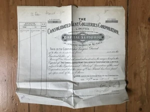 Consolidated KENT COLLIERIES CORP (UK) (A2) - Bild 1 von 1