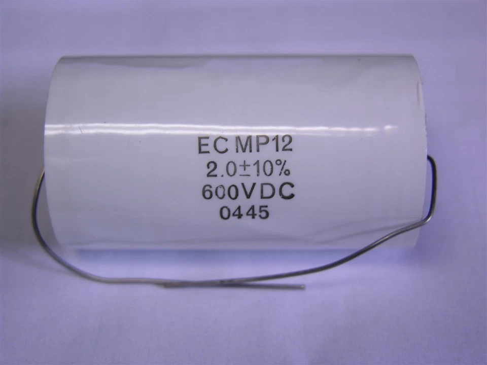 2 Condensadores Electronic Concepts MP12 2uF 600VDC 10% Polipropileno Metalizado Foto 1 de 1