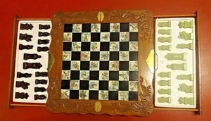 SCACCHIERA ANTICA CINESE LEGNO CHESS WOOD ШАХМАТЫ ÉCHECS  KM - Picture 1 of 9