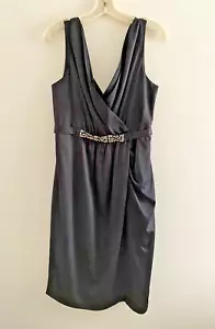 The Limited Black Satin Surplice Sleeveless Formal Dress NWT - sz 12 NWT - Picture 1 of 7