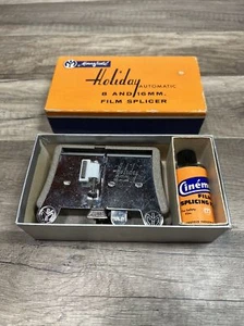 Giuntatrice pellicola vintage MANSFIELD Holiday automatica 8 e 16 mm con scatola e istruzioni - Foto 1 di 8