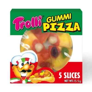 1box TROLLI GUMMI PIZZA 15.5g LARGE GUMMY SLICES JELLY NOVELTY KIDS BULK LOLLIES - Picture 1 of 1