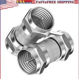 F Type Male to Male Connector 75 Ohm RG6 Coaxial Adapters for Coax Cables - Picture 1 of 8