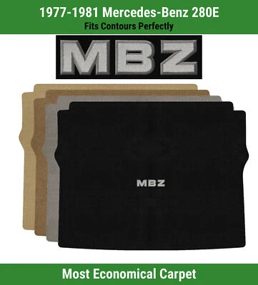 Alfombra de maletero Lloyd Velourtex para Mercedes-Benz 280E 77-81 con apliques MBZ Foto 1 de 4