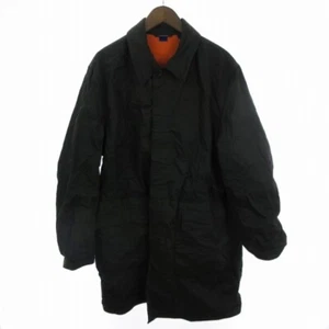Hermes Vintage Oiled Jacket Middle Length Plain Hinged Front Button Dark Used 75 - Picture 1 of 7