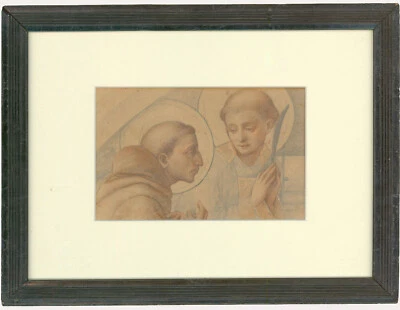 Sanguíneo Siglo XIX Enmarcado - Retrato de Dos Santos Foto 1 de 3