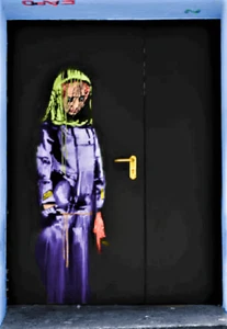 BANKSY - REFRIGERATOR PHOTO MAGNET 3"X5" - Picture 1 of 3