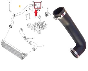 PARA NISSAN NV400 MASTER 3 MOVANO TURBO INTERCOOLER TURBO MANGUERA TUBO 144602862R - Imagen 1 de 3