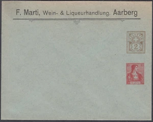 Sobre compuesto de papelería Suiza/Helvetia estampado a pedido; como nuevo - Imagen 1 de 3