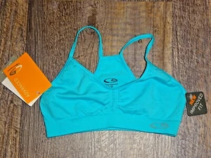 girl's youth sport bra Champion C9 duo dry max turquoise NWT seamless Small 6 6X - Picture 1 of 6