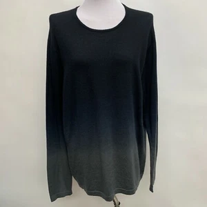 INC International Concepts Women's Sweater Large Black Gray Ombre 100% Wool - Picture 1 of 8