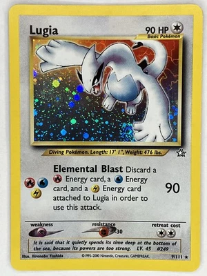 Lugia LP SWIRL 9/111 Unlimited Neo Genesis Pokemon TCG Holo - Image 1 of 4