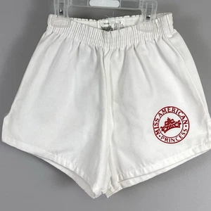 Vintage Augusta Sportswear Miss American Princess Shorts Girls Youth Large White - Picture 1 of 9