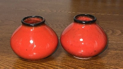 2x kleine Vase rot - Bild 1 von 2