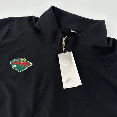 Minnesota Wild Jacket Womens 2XL Black Adidas Full Zip Performance NWT Golf - Image 1 of 4