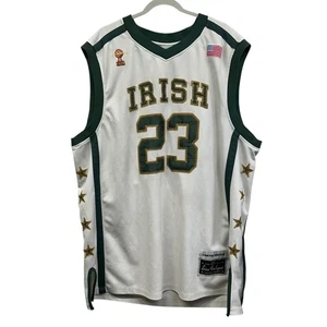 Lebron James 23 St Vincent St Mary Irish Jersey Mens XXL White Green Basketball - Picture 1 of 11