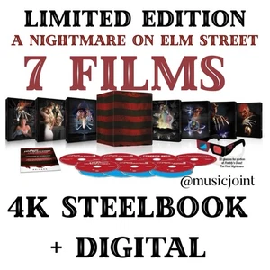 A Nightmare On Elm Street 4K Steelbook Collection + Digital BRAND NEW 7 FILMS! - Picture 1 of 8