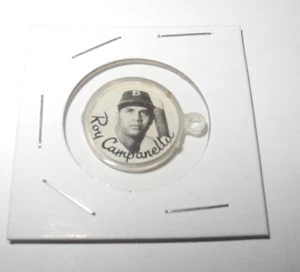 1952 Baseball Player Doubleheader Roy Campanella & Bob Elliot Pin Button Charm - Picture 1 of 2