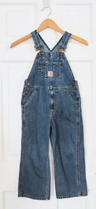 Carhartt Kids Overalls 6 Denim Blue Jean Medium Wash Master Cloth Overalls Farm - Picture 1 of 5
