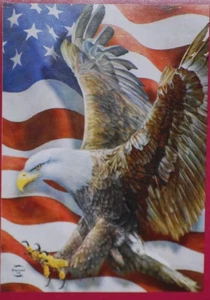 "American Freedom" Decorative Patriotic Garden Flag 18"h x 12.5"w - Picture 1 of 5