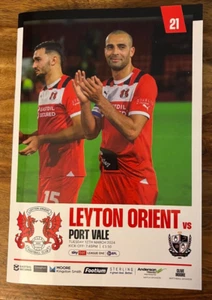 Leyton Orient v Port Vale - League 1 - Played 12/03/2024 - Mint - For Charity - Picture 1 of 1