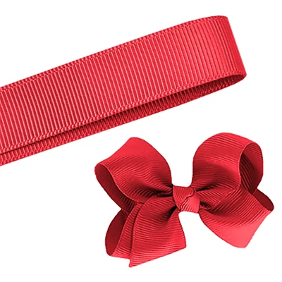 5 Yards Solid Red Grosgrain Ribbon Yardage DIY Crafts Bows USA - Image 1 of 2