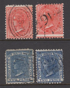 New South Wales, Sc 70-71a, SG 243-244a, used. 1886-87 bluish revenue paper set - Picture 1 of 1