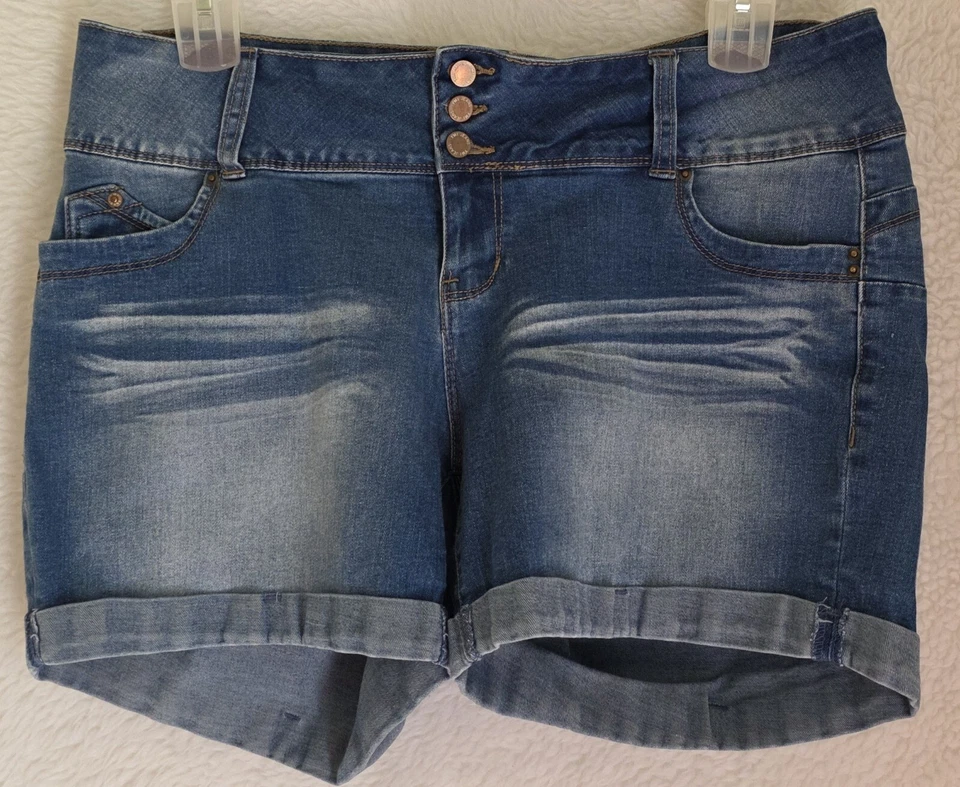 Pantalones Cortos YMI Mujer Talla 16 Botón Cremallera Puños Jean #2 NUEVO Foto 1 de 4