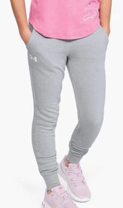 NEW Under Armour Girls' Youth UA Rival Jogger Pants Sweatpants SMALL 1343623-011 - Picture 1 of 3