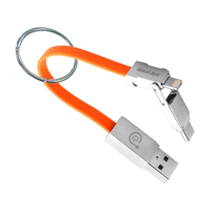 3 in 1 Multi USB Keyring PD Charger Charging Cable Cord For iPhone USB C Android - Picture 1 of 1
