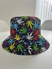 New Festival Fashion Colorful Leaf Bucket Hat Funky Holiday Sun Fast Shipping Uk