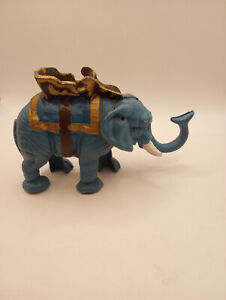Hubley Antique Cast Iron Elephant Bank Trunk and Pull Tail Movement Working