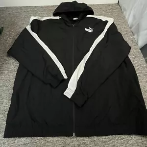 Puma Wind Breaker StadiumJacket Mens 2XL Black 100% Genuine Excellent Condition - Picture 1 of 17