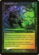 MTG - Invasion FOIL Fertile Ground!  Slightly Played!  FREE SHIPPING!