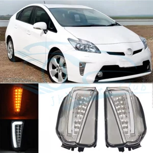 Pair Clear LED c Fog Turn Signal Lights DRL Lamps For 2012-2015 Toyota Prius - Picture 1 of 8