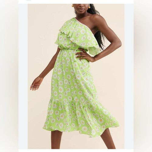 Abito midi Boutique Moschino Free People verde lime margherita mae 2 $845