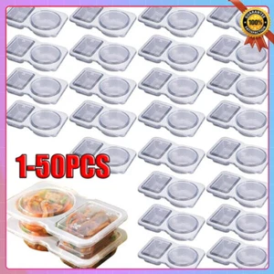 Double Compartment Condiment Container for Sauce Sampling Travel Snack JQ - Picture 1 of 25
