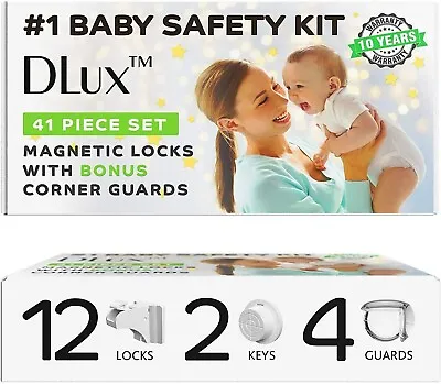 DLUX Magnetic Cabinet Locks Child Safety 41-Piece • 12£