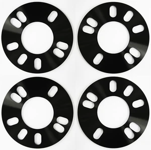 4 X 5 MM SPURVERBREITERUNG SCHWARZ NABENZENTRISCH DIREKT BOHRUNG 4X108 65,1 MITTE DISTANZSCHEIBE UNTERLEGSCHEIBE - Bild 1 von 2