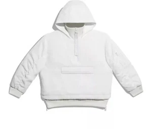 Adidas x Ivy Park Icy Park 1/2 Zip Sherpa Jacket White H18974 Large - Picture 1 of 5