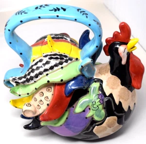 2013 Blue Sky Funky Rosster Tetera Gallo Pollo 71908 Novedad Animal de Granja - Imagen 1 de 9