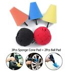 6mm Shank Car Sponge Cone Pad Ball Pads Wheel Hub Polish Buffing Polishing Foam