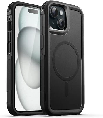 MARKENLOS Funda exterior MagSafe para iPhone 16 15 14 13 12 Pro Max protección móvil funda blindada