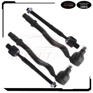 All 4 Pieces Fits 2003-2008 BMW Z4 New Front Inner Outer Tie Rod End Links Kit