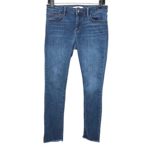 Sam Edelman The Kitten Skinny Ankle Jeans Womens 27 Mid Rise Denim Raw Hem - Picture 1 of 15