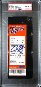 ALEX BREGMAN Signed Auto 1st MLB Hit Full Ticket 7/31/16 Graded PSA/DNA 10 GEM - Picture 1 of 4