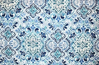 RICHLOOM FIORELLA BALTIC FABRIC UPHOLSTERY WATER & STAIN REPELLENT 55" WIDE